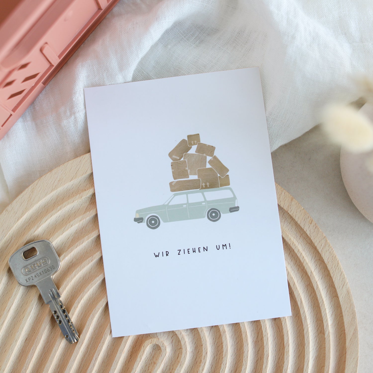 Postkarte „Wir ziehen um