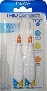 INAVA Trio compact 2, étroits mixtes, 2 manches + 6 brossettes