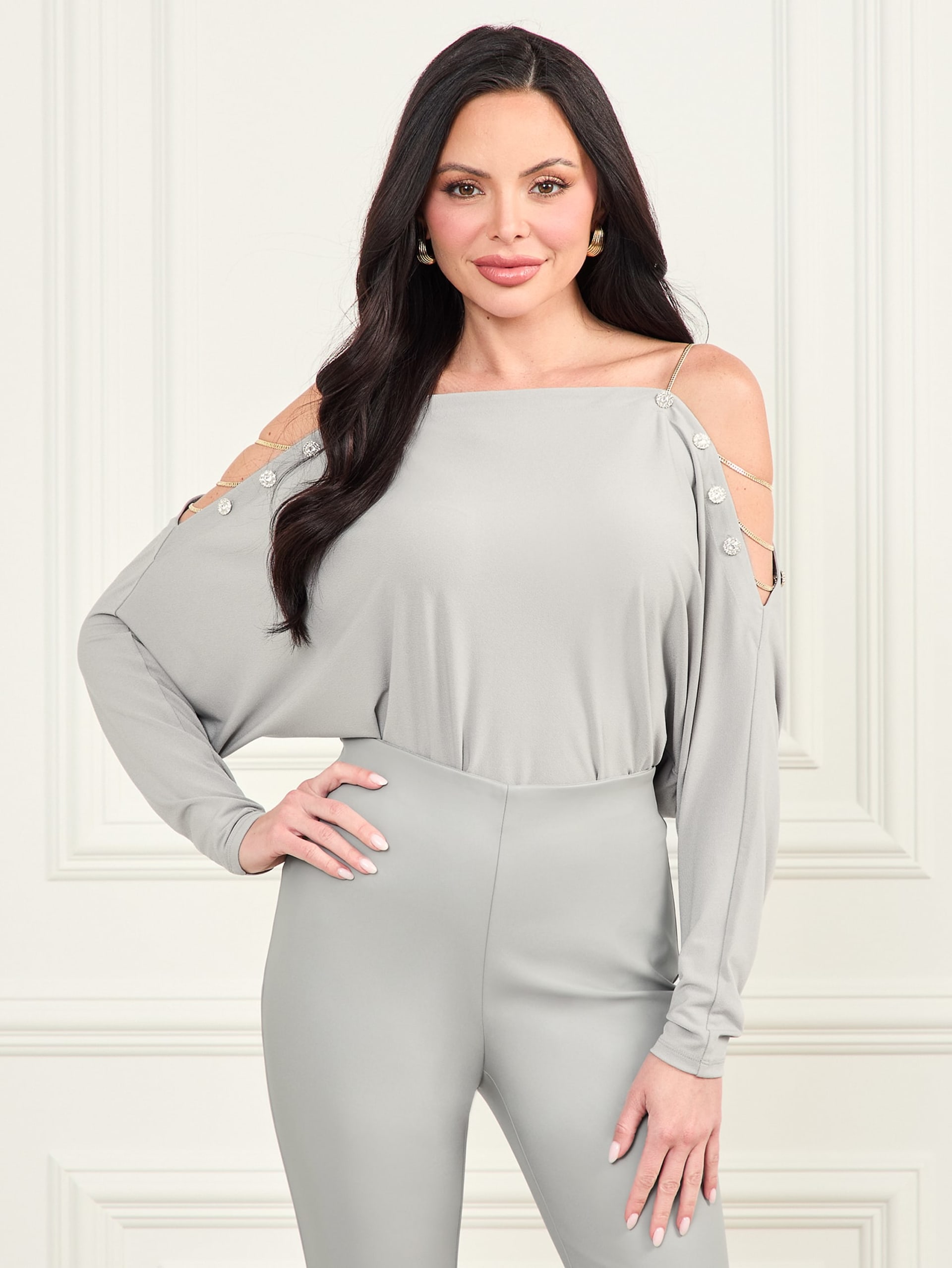 Top Adri com detalhes em joias