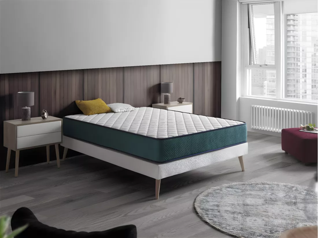 Matelas Ressorts Ensachés 120X190 CRONO, Epaisseur 24 CM, 7 zones de confort. Réducteur de point de pression