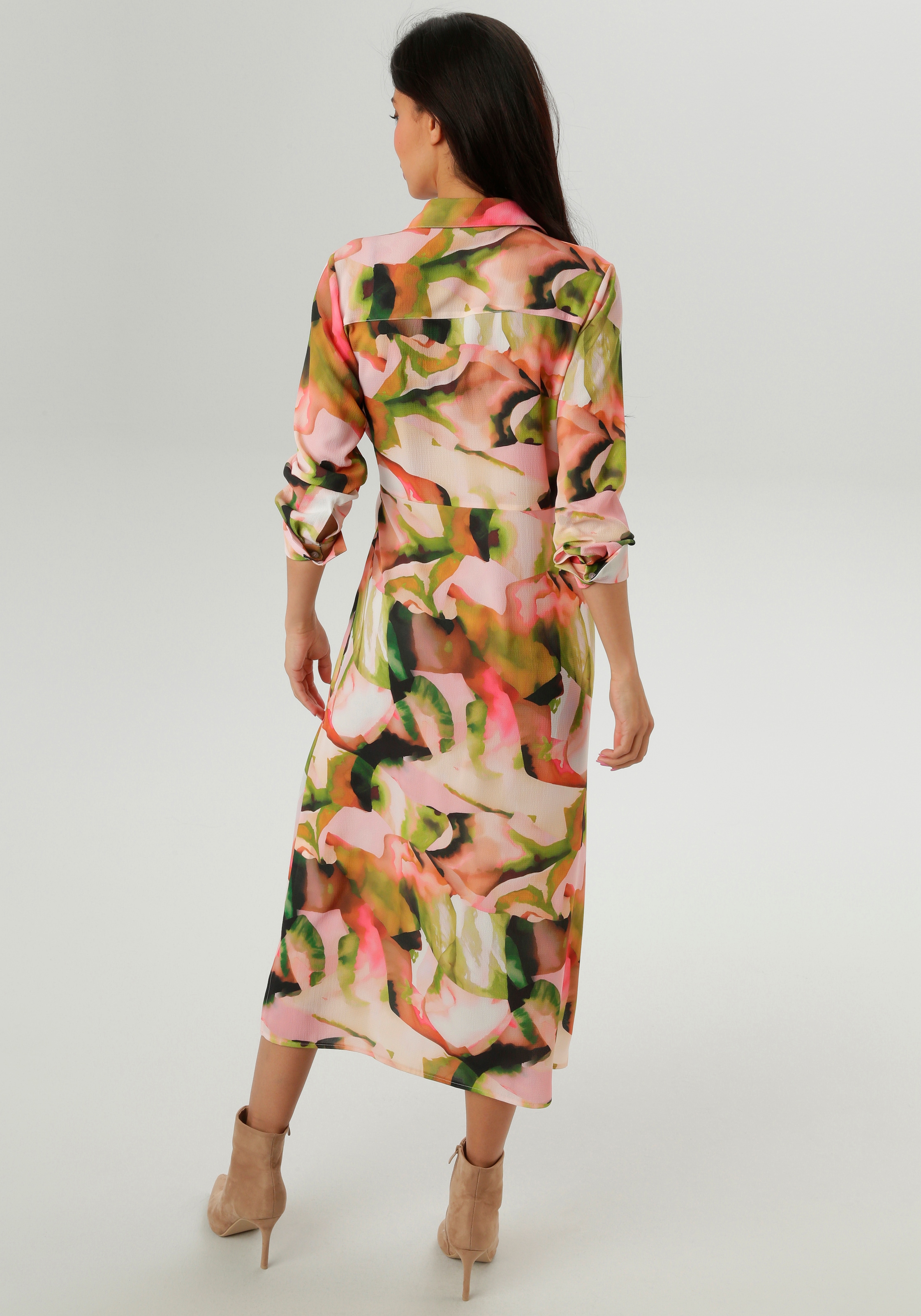 Aniston SELECTED Blusenkleid mit seitlichem Bindedetail - NEUE KOLLEKTION
