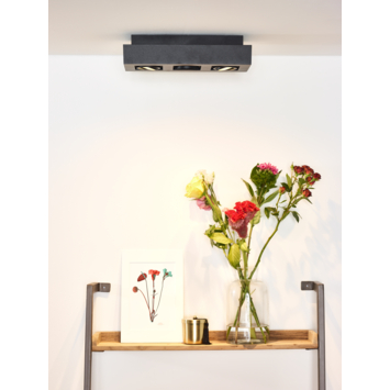 Lucide XIRAX plafondspot LED Dim to warm GU10 2200K/3000K Zwart