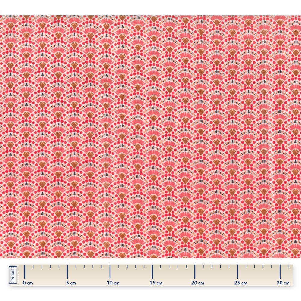Tissu Enduit Au Mètre Éventail Rose Ex1050