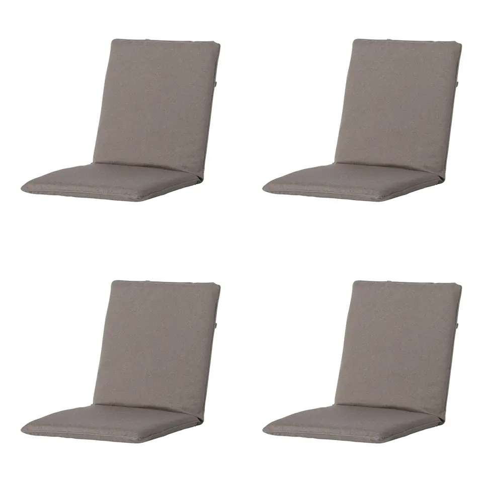Madison - Stapelstoelkussen Manchester taupe - Ca. 97x49 cm - Set van 4