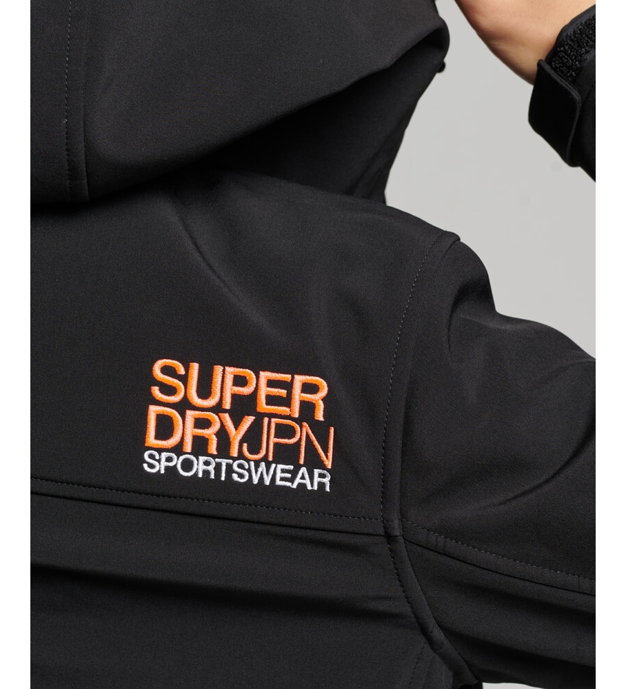 Jaqueta Softshell com Capuz Superdry Code Trekker Preta