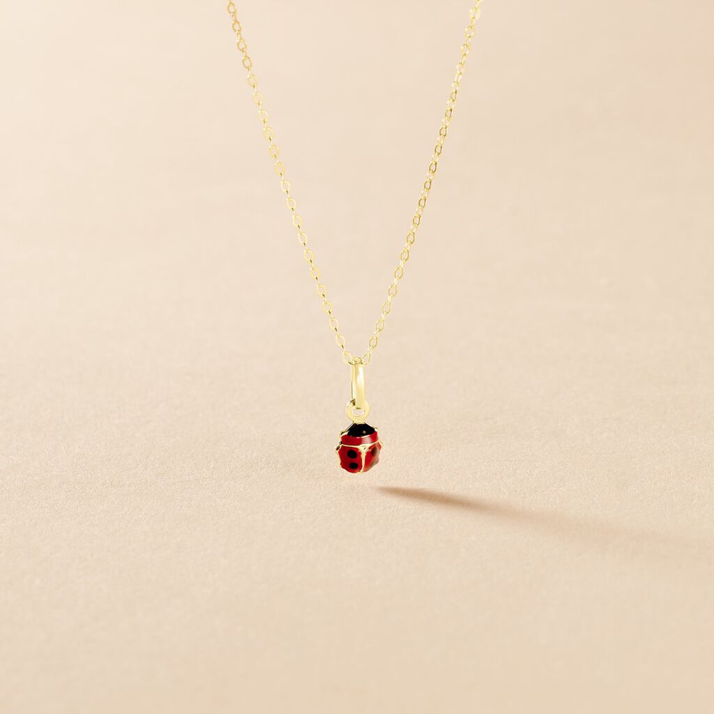Collier Helidie Coccinelle Or Jaune
