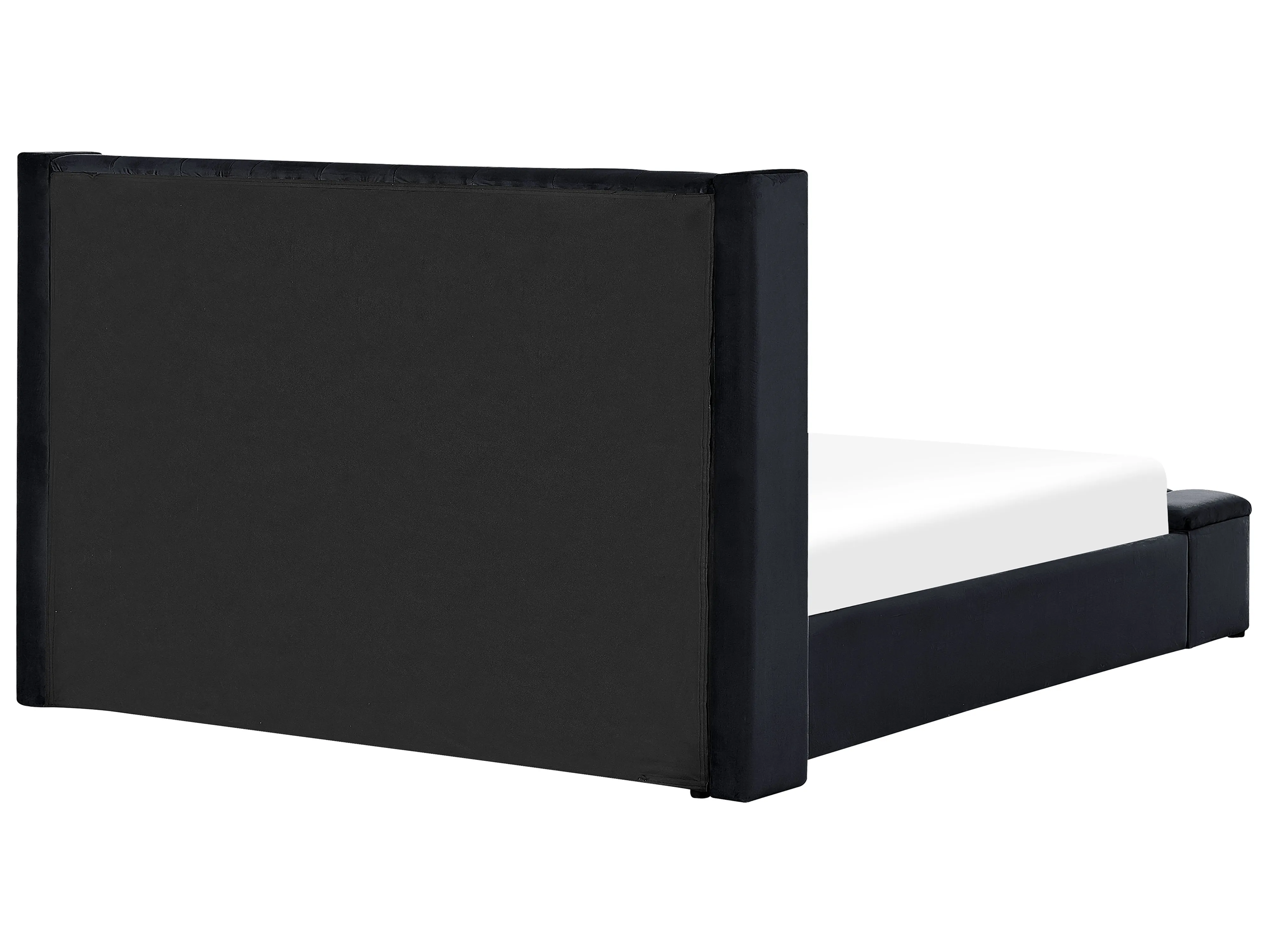 Waterbed met opbergbank Fluweel NOYERS 180 x 200 cm Zwart