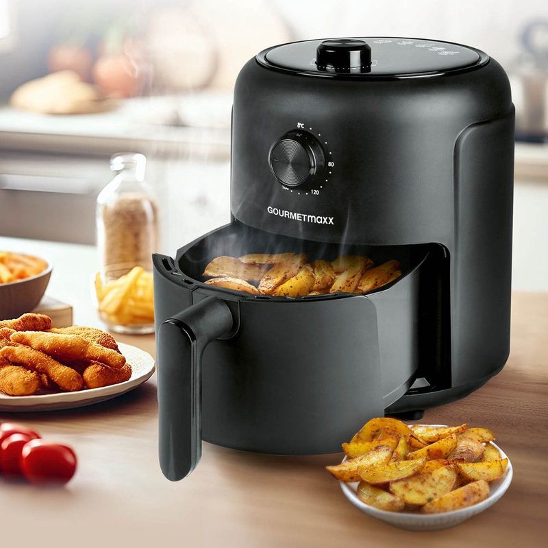 GOURMETmaxx Heteluchtfriteuse met 2,3 liter & 1000 watt - incl. timer & 8 functies