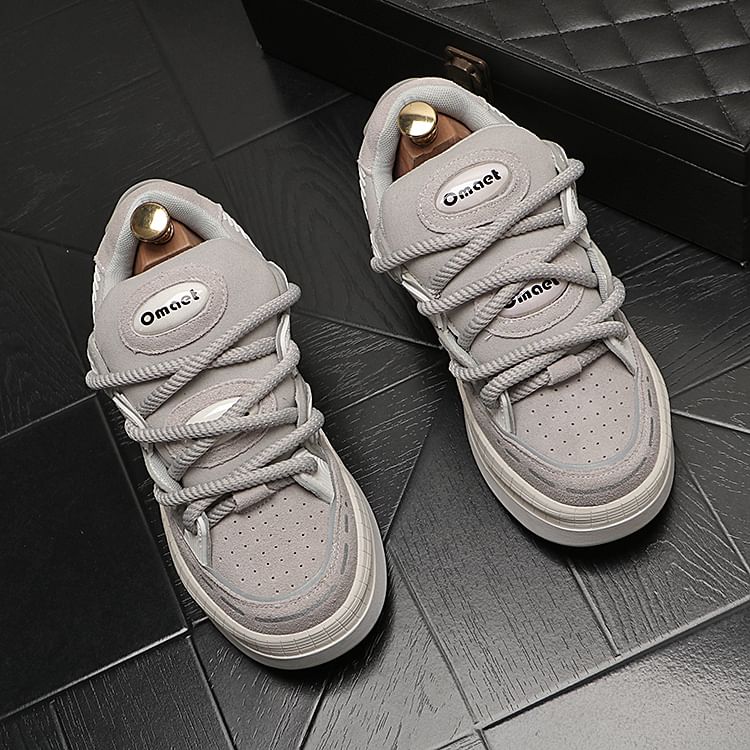 Mr Ozera - Gestreepte accentplatformsneakers