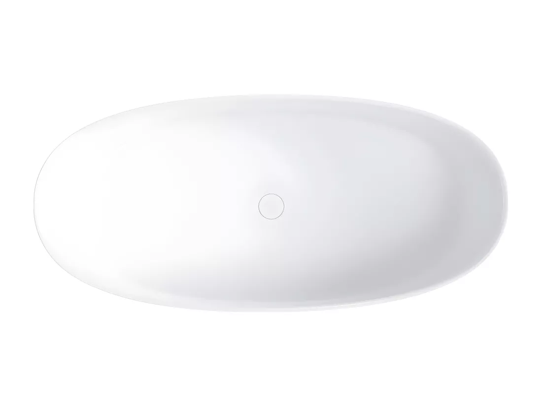 baignoire îlot OMNIRES NEO M+ 158X72 CM , couleur : blanc finition : brillant bonde et siphon inclus
