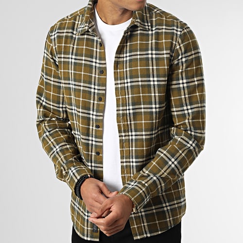 Chemise Manches Longues A Carreaux 20714890 Vert Kaki