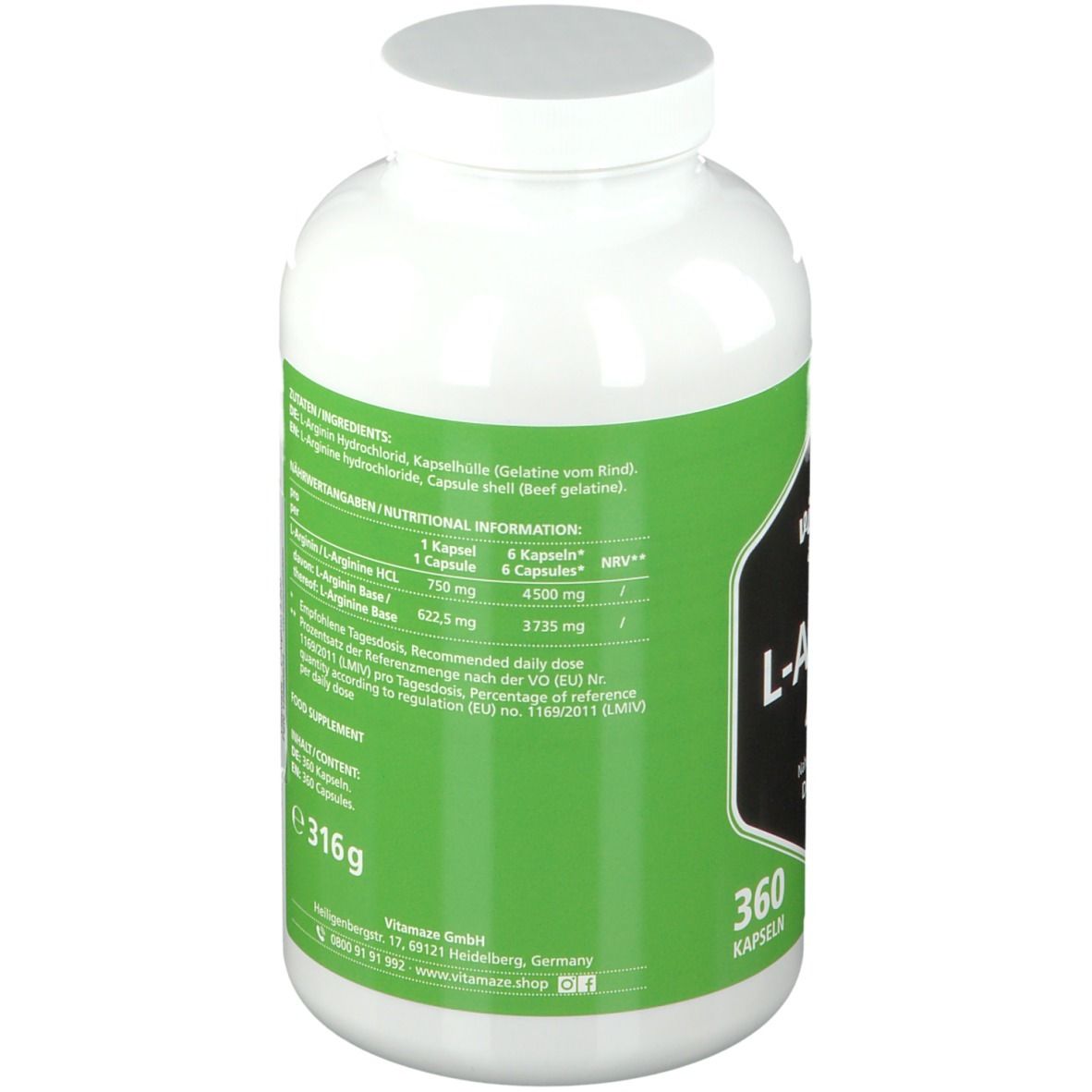 L-ARGININ HOCHDOSIERT 4.500 mg