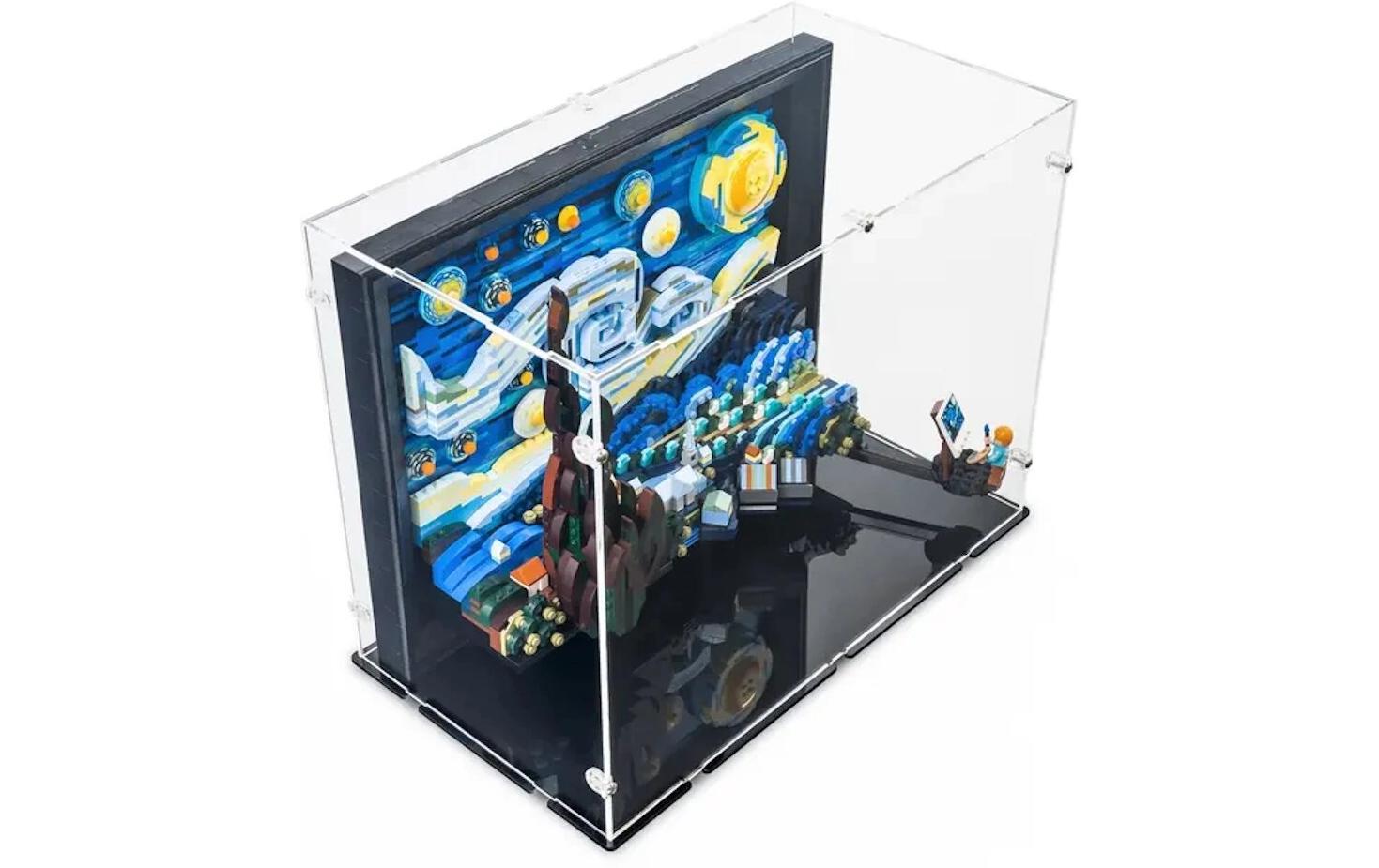 Baukasten Acryl-Display für LEGO 21333 Vincent van GoghAcry-Display-Box mit schwarzem Boden für LEGO Vincent van Gogh Sternennacht