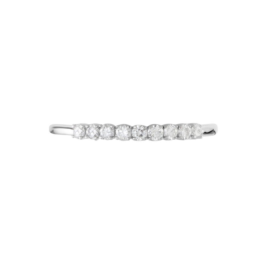 Demi-alliance  Eloise Platine Blanc Diamant