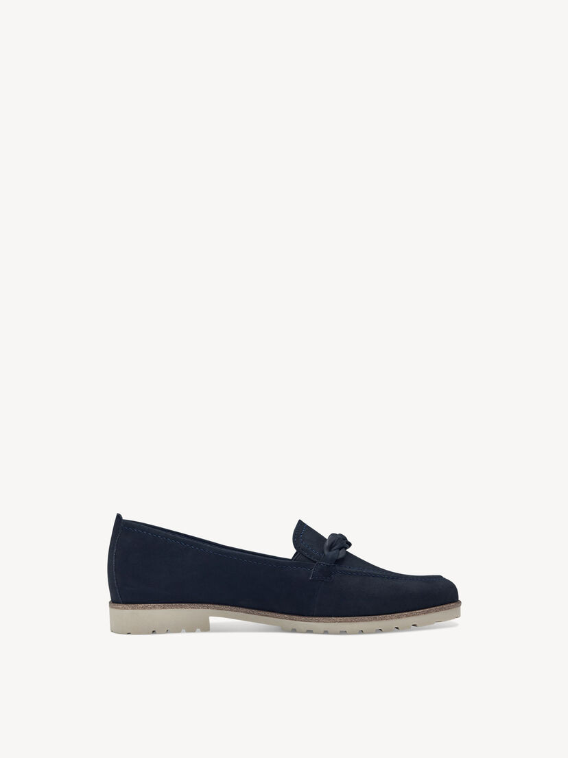 Leren Instappers - blauw