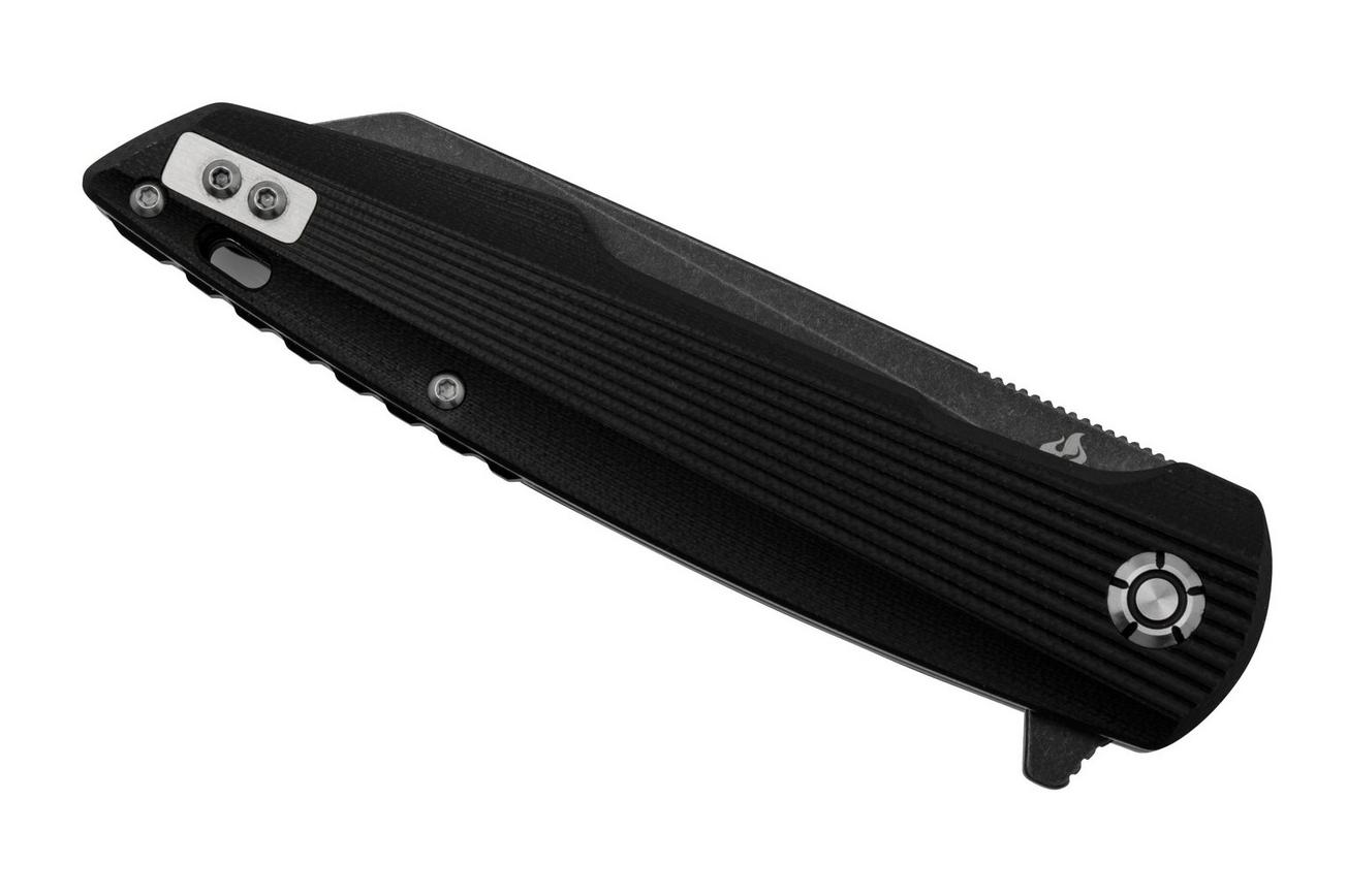 QSP Knife Phoenix QS108-C2, Blackwashed D2, Black G10, zakmes