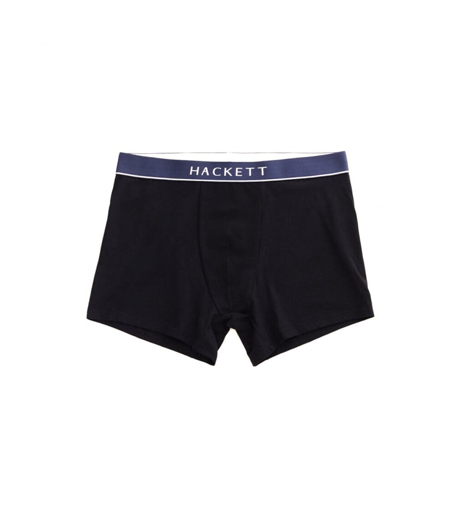 Cuecas Boxer Hackett Pack 3 Black Core