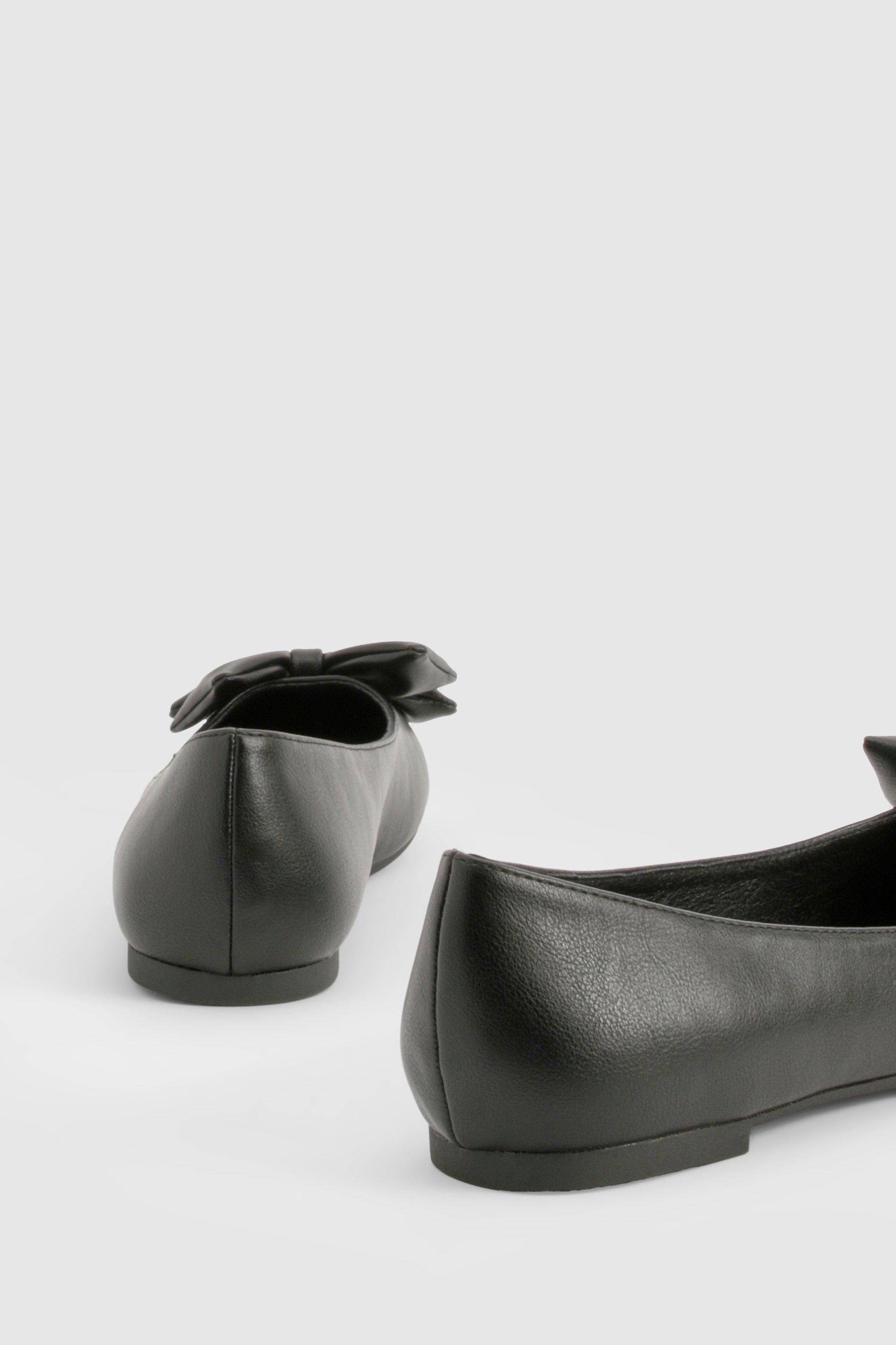 boohoo Ballerine à bout rond avec nœud