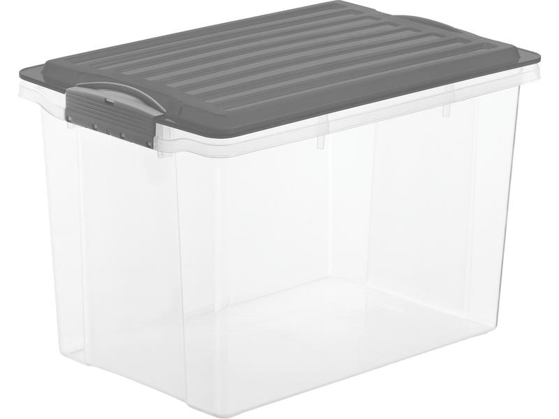 Rotho Aufbewahrungsbox Compact A4 / 19 Liter Anthrazit Aufbewahrung mit System