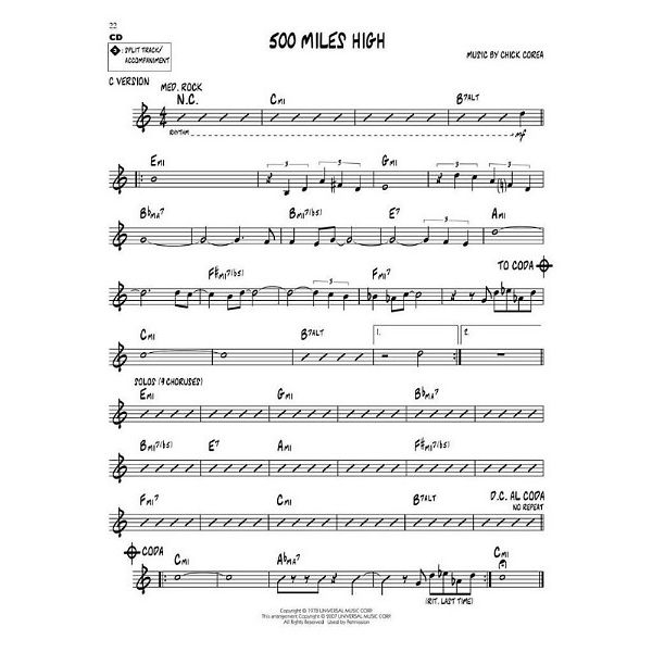 Hal Leonard Jazz Play-Along Chick Corea