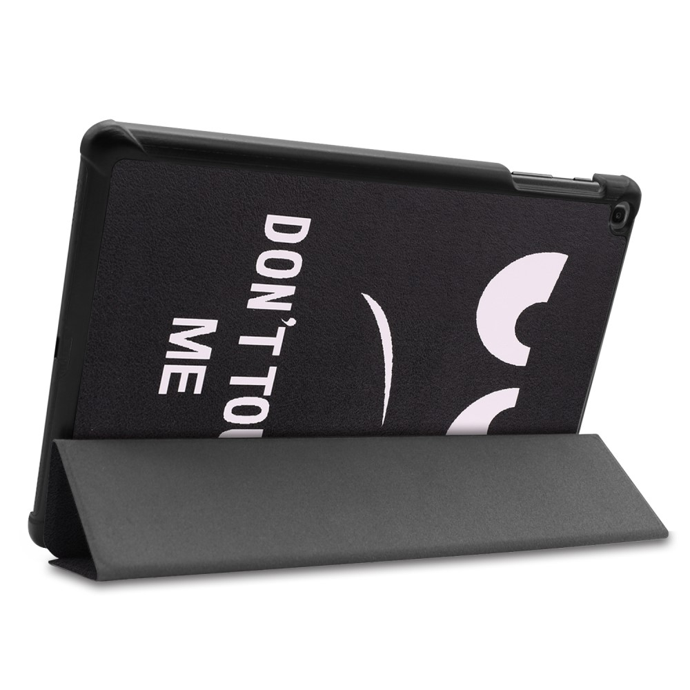 Samsung Galaxy Tab A 10.1 (2019) Leder Tasche Smart Cover Schutzhülle - Don't Touch Me