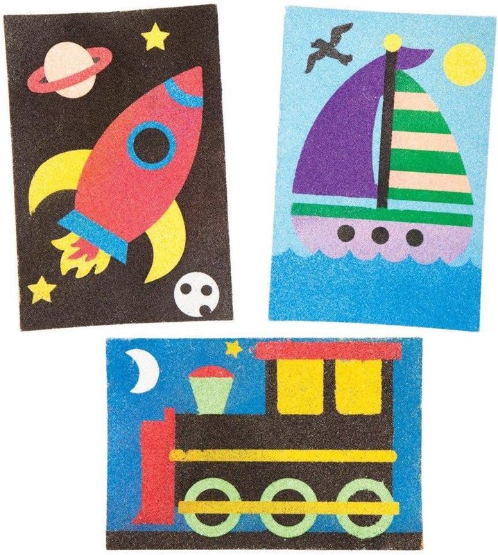 Voertuigen - Zandkunst Knutselset - Pak van 8