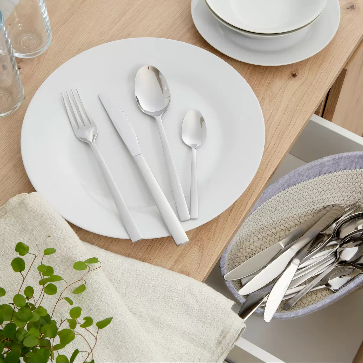 Besteckset Isabell James Wood Silber
