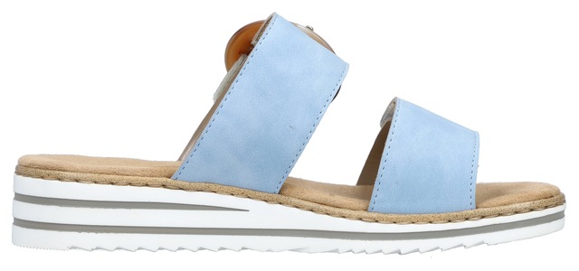 Rieker Pantolette  , Keilabsatz, Sommerschuh, Schlappen mit softer Innensohle