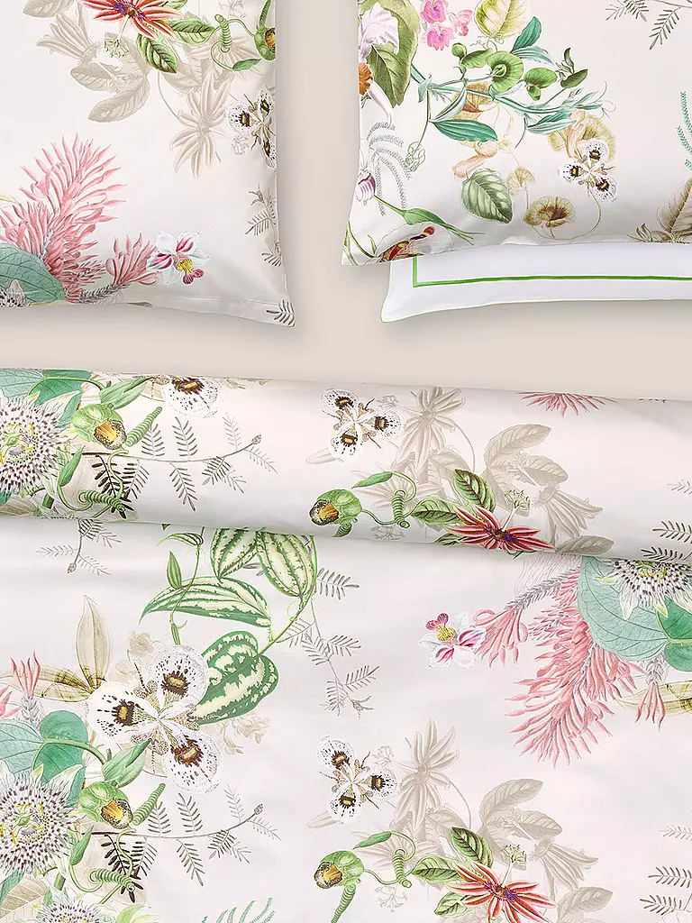 CHRISTIAN FISCHBACHER Satin-Deckenbezug BOTANIC 140x200cm Weiss weiss