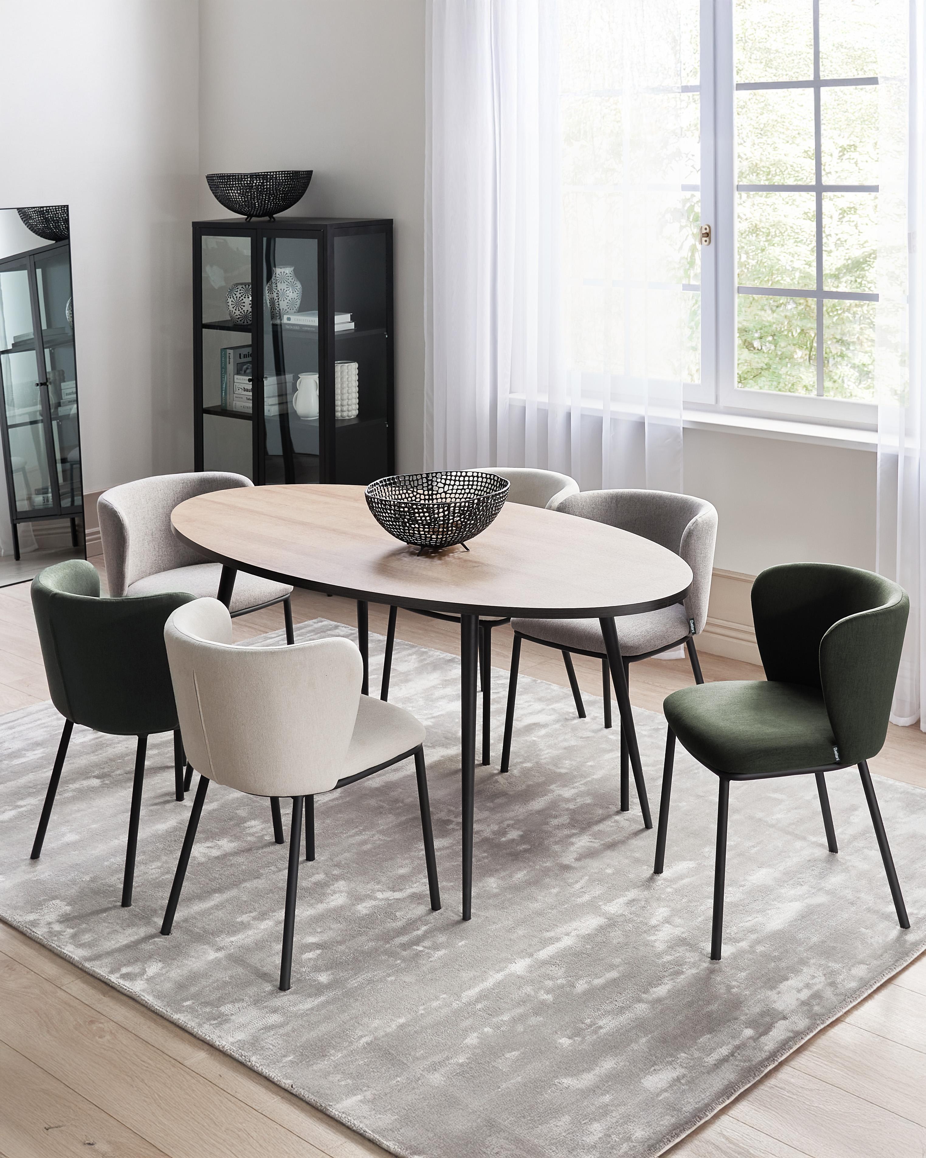 Set van 2 eetkamerstoelen MINA Donkergroen