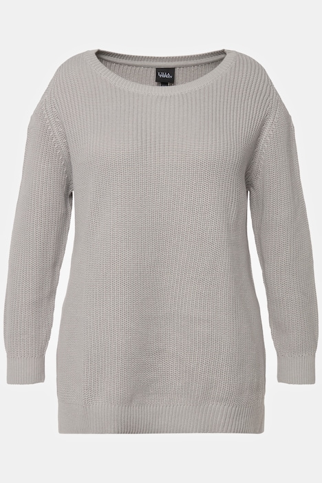 Pullover, Patentstrick, Cut-Outs, Rundhals, Langarm
