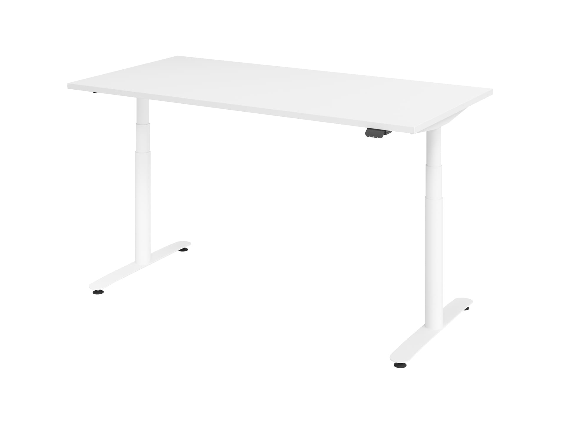 Höhenverstellbarer Schreibtisch 160 x 80 cm Weiß