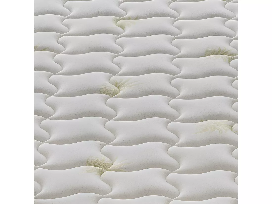 Matelas en mousse à mémoire de forme - 9 zones différentes - Haut 25 cm - Housse amovible en aloès 140x190 cm