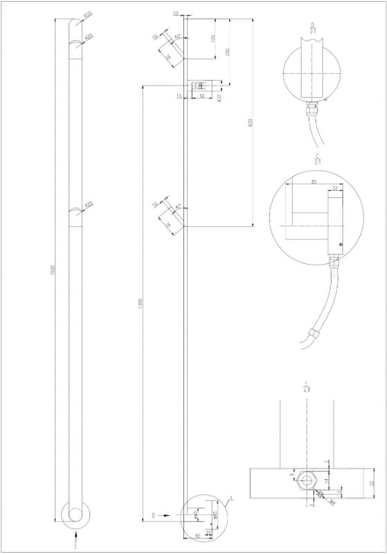 TVS - Plus 1F - Elektrische Radiator - Wit - 150 x 8.5 cm