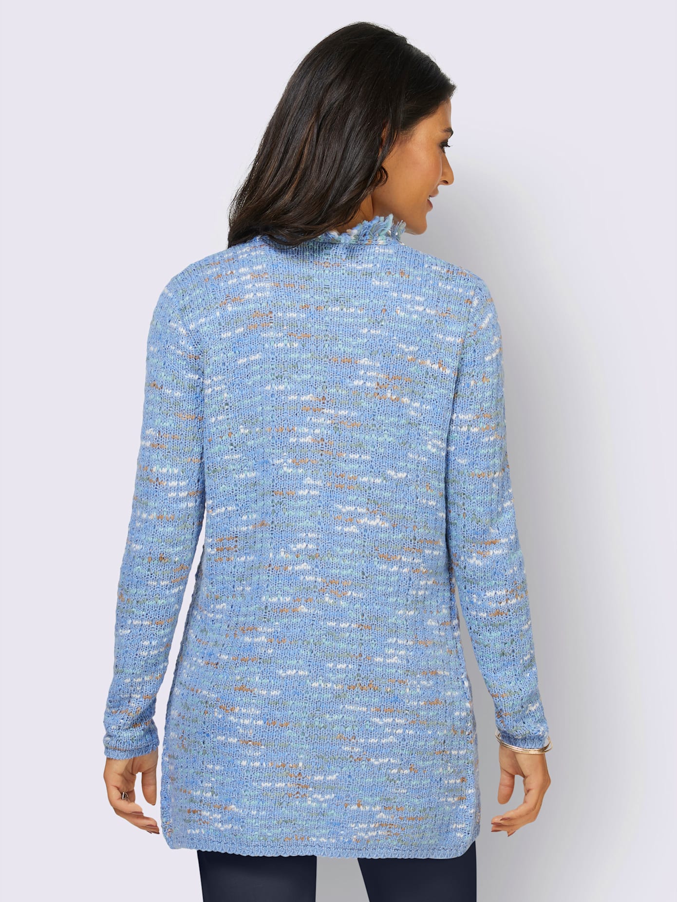 Veste en tricot coupe longue tendance