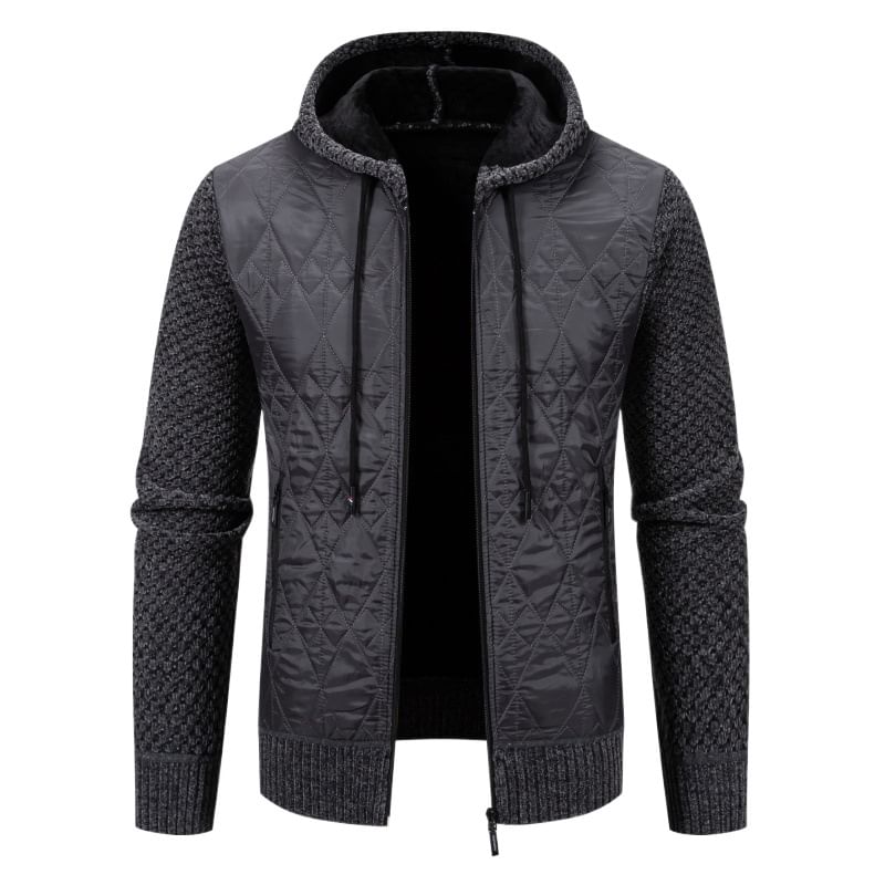 Aozora - Effen vest met capuchon en rits