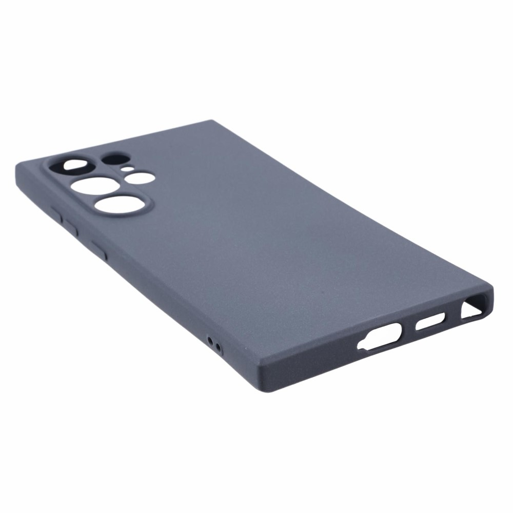 Samsung Galaxy S24 Ultra Gummi Case Hülle mit Kameraschutz - Blaugrau