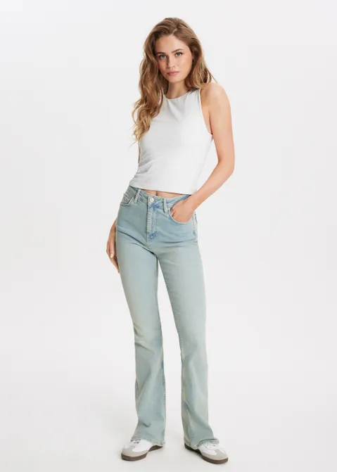 Sue high rise flare blauw (BLW.USL)