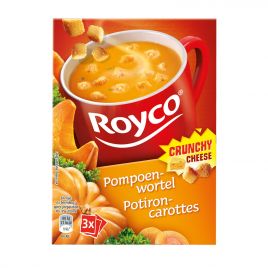 Royco Knapperige pompoen-wortel soep met kaas