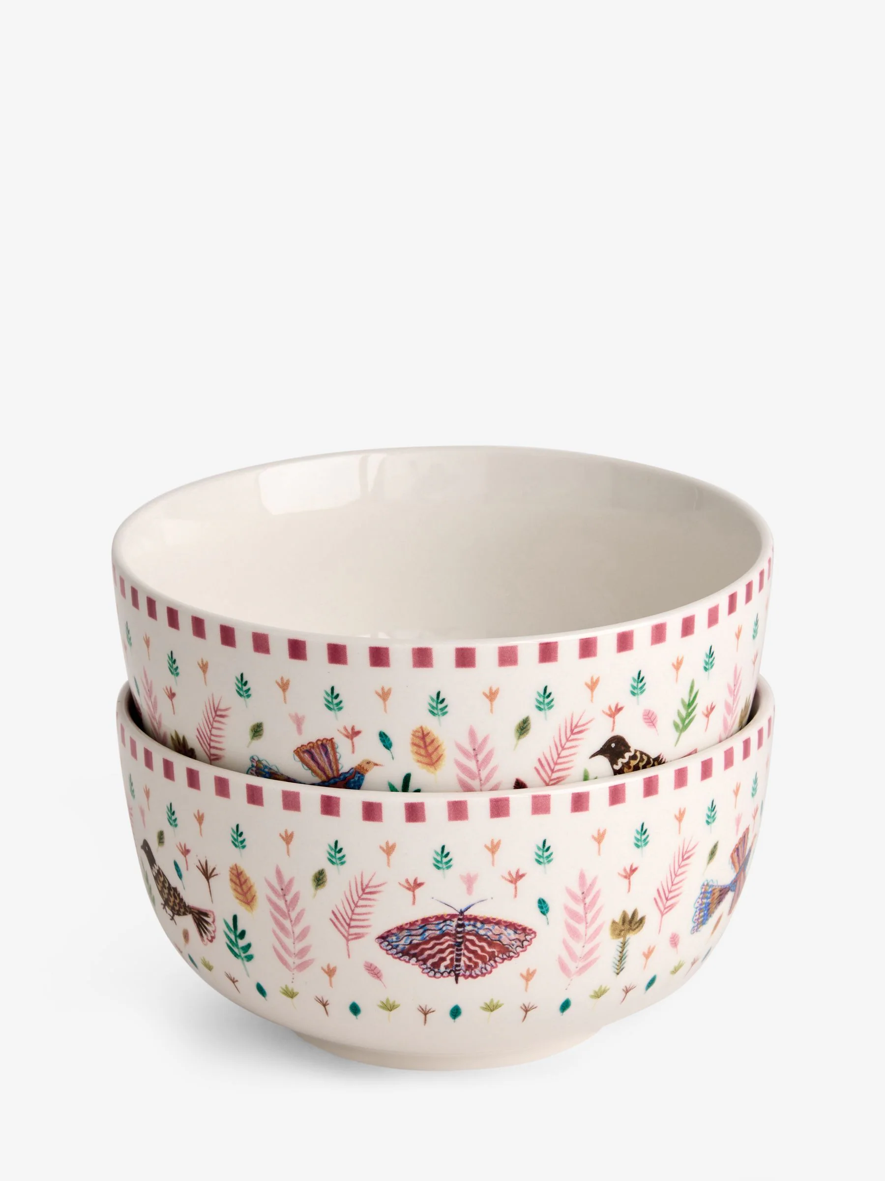 Lucy Tiffney Set of 4 Autumn Leaves Cereal Bowls