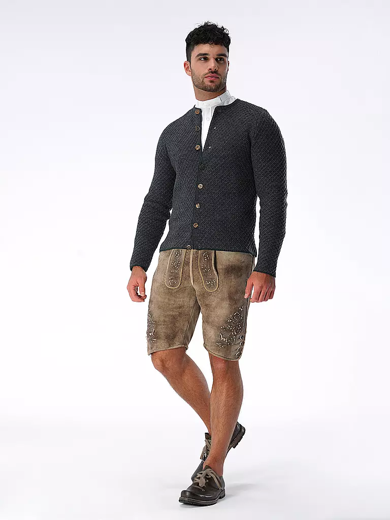 GOTTSEIDANK Trachten Strickjacke XAVER  grau