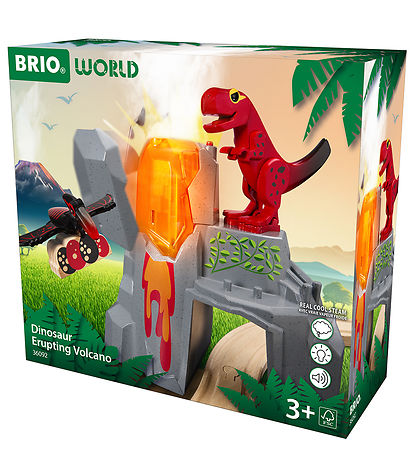 BRIO WoRød Aktiv Vulkan m. Dinosaurer - 36092