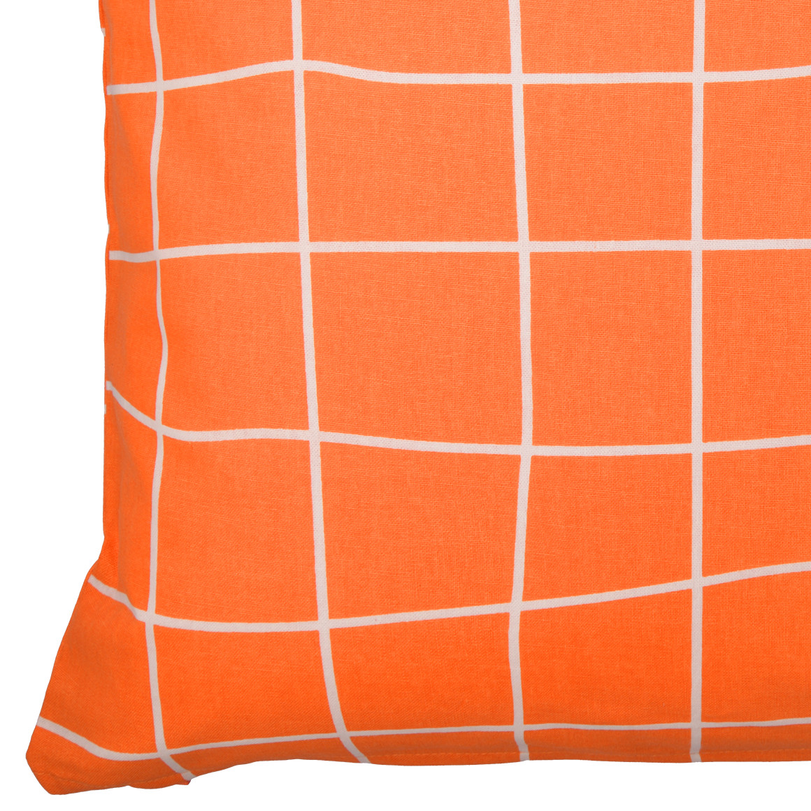 My Home Kissenhülle mit Karo-Muster orange