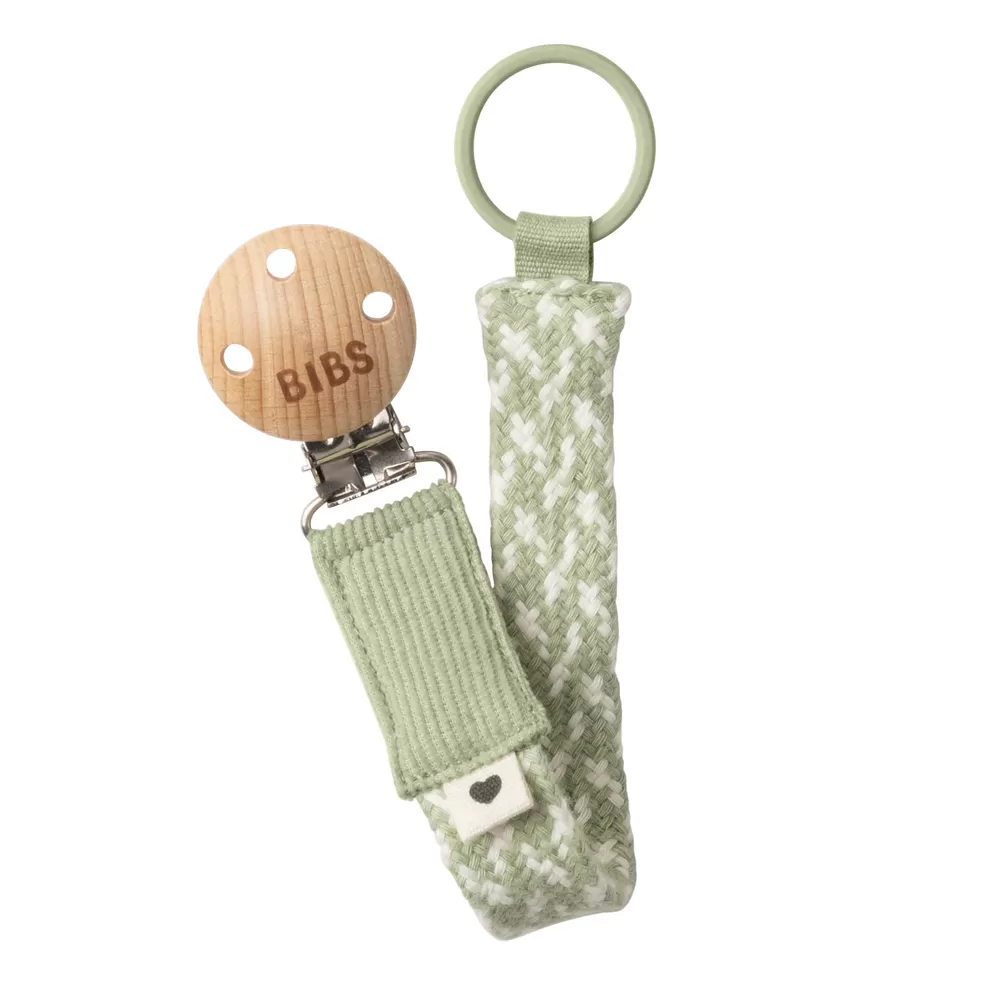 BIBS Pacifier Braid - Sage/Ivory