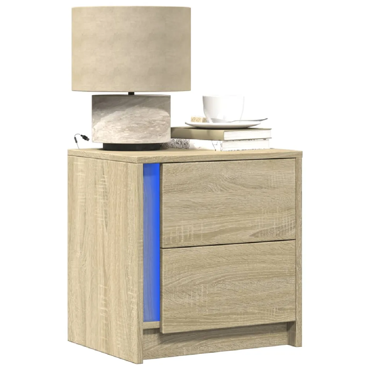 vidaXL Chêne sonoma LED