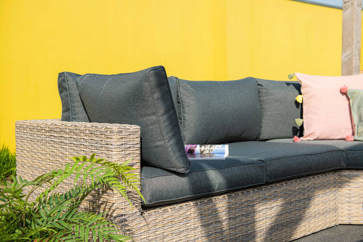 Garden Impressions Garden Impressions Menorca lounge set Lshape vintage willowblack