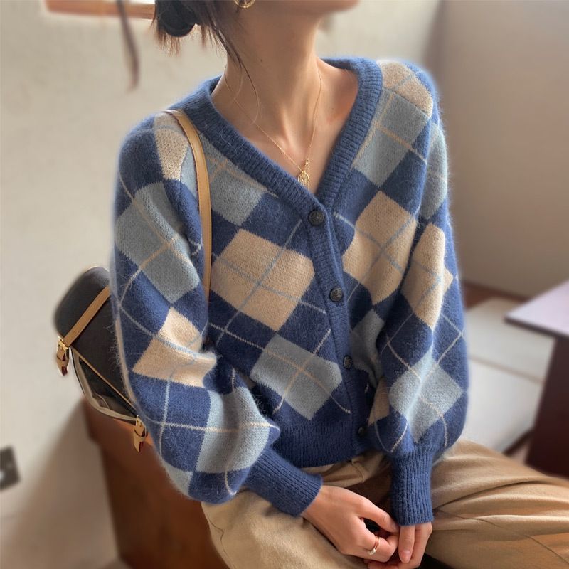 Sienne - Argyle Cardigan