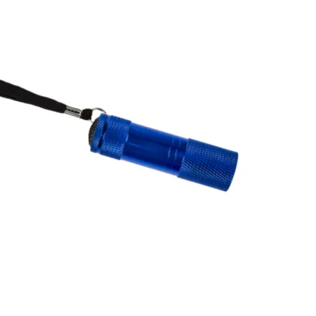 Out of the Blue Metall-Taschenlampe mit 9 LED, ca. 8,5 cm, 1 Stück, 4-fach sortiert