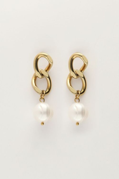 Oorhangers schakel & parel