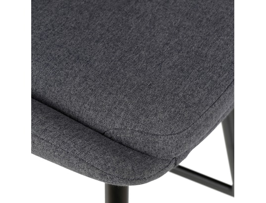 CONCEPT1 - Tabouret de bar Lot de 2 T. Bari gris fonce tissu (plan)